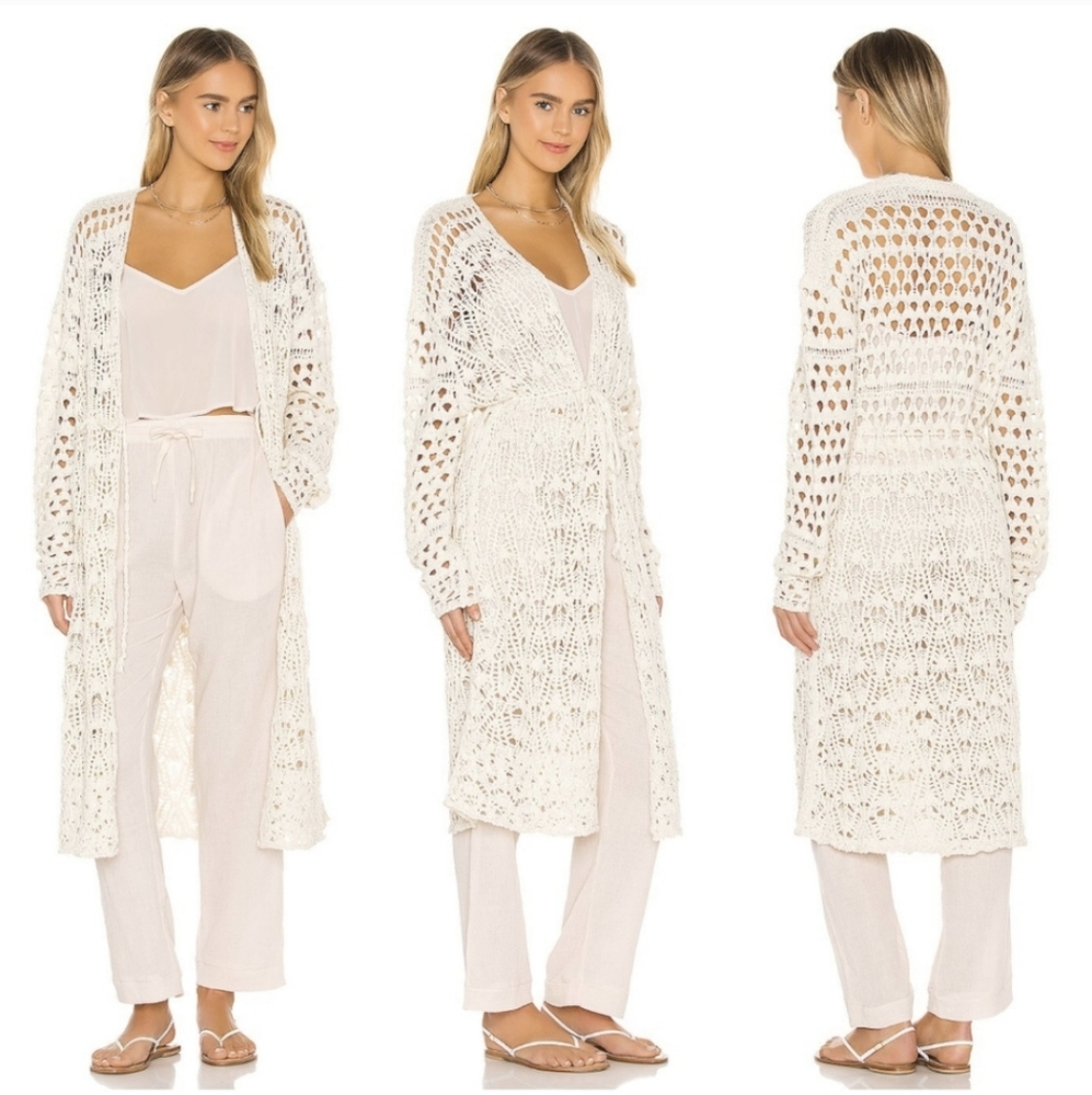 Pls see copy listing / Free people crochet duster sweet talker cardi - Picture 3 of 11